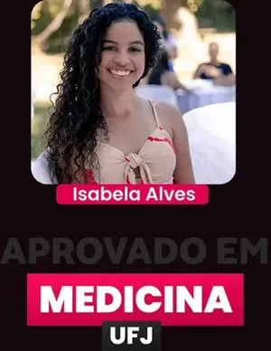 Card de aluno aprovado em Medicina