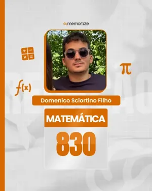 Card com a nota de um aluno no ENEM