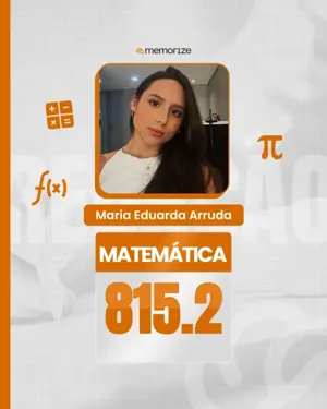 Card com a nota de um aluno no ENEM