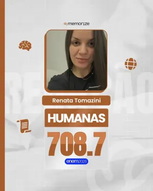 Card com a nota de um aluno no ENEM