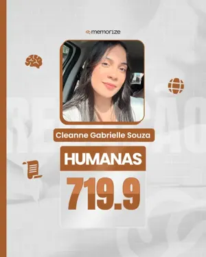 Card com a nota de um aluno no ENEM