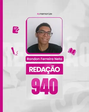 Card com a nota de um aluno no ENEM