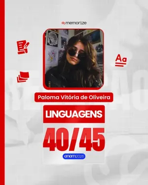 Card com a nota de um aluno no ENEM