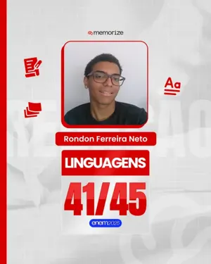 Card com a nota de um aluno no ENEM