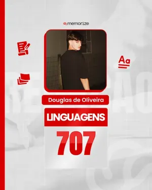 Card com a nota de um aluno no ENEM