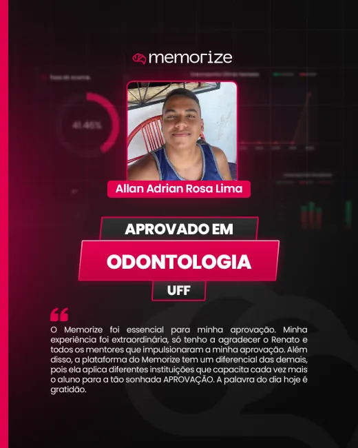 Depoimento de aluno aprovado do Memorize