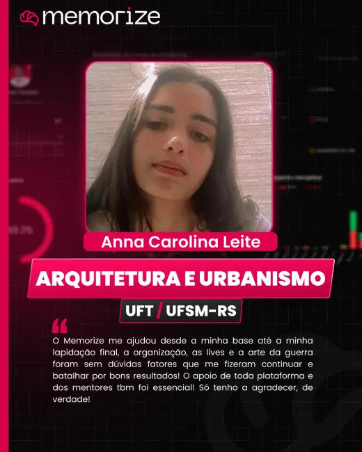 Depoimento de aluno aprovado do Memorize