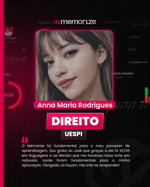 Depoimento de aluno aprovado do Memorize