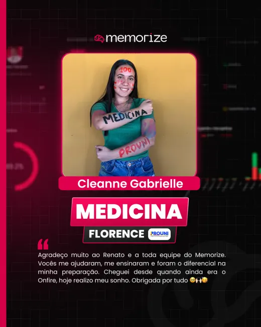 Depoimento de aluno aprovado do Memorize