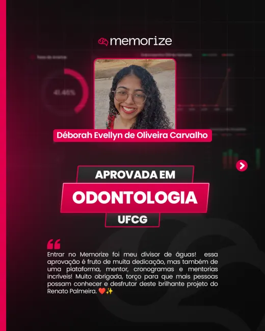 Depoimento de aluno aprovado do Memorize