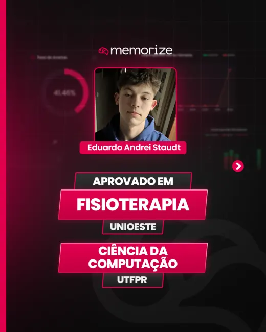 Depoimento de aluno aprovado do Memorize