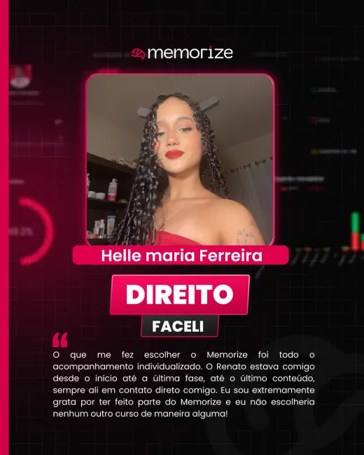Depoimento de aluno aprovado do Memorize